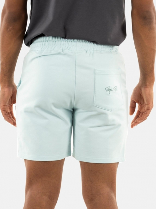 Short jogging logo brodé uni bleu ciel homme - Project X Paris