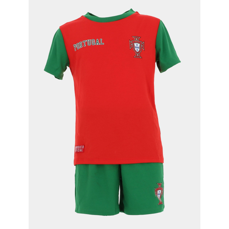 Ensemble de football portugal rouge vert enfant - Holiprom