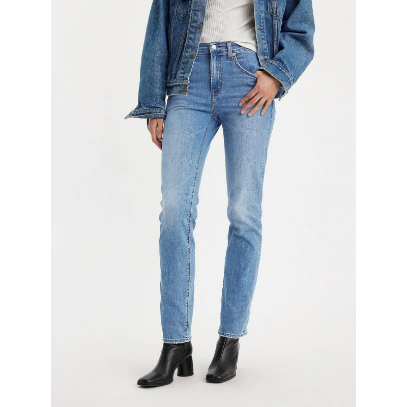 Jean droit taille haute 724 cool bleu clair femme - Levi's