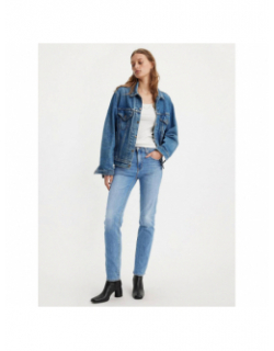 Jean droit taille haute 724 cool bleu clair femme - Levi's