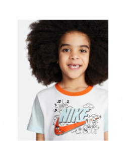 Ensemble short t-shirt dessins bleu blanc enfant - Nike