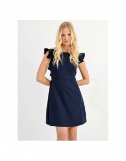 Robe courte uni bleu marine femme - Molly Bracken