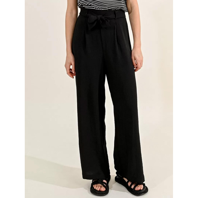 Pantalon ample fluide noir femme - Molly Bracken