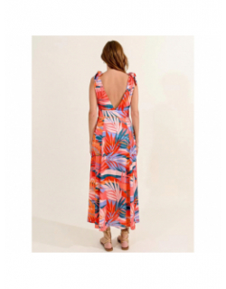 Robe longue bretelles nouées multicolore femme - Molly Bracken