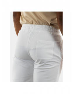 Short jogging logo relief blanc homme - Chabrand