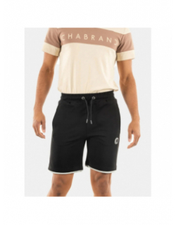 Short jogging logo noir blanc homme - Chabrand