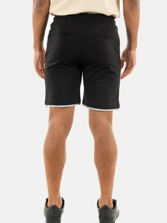 Short jogging logo noir blanc homme - Chabrand