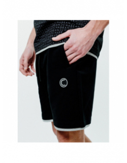 Short jogging logo noir blanc homme - Chabrand