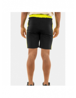 Short jogging logo noir jaune homme - Chabrand