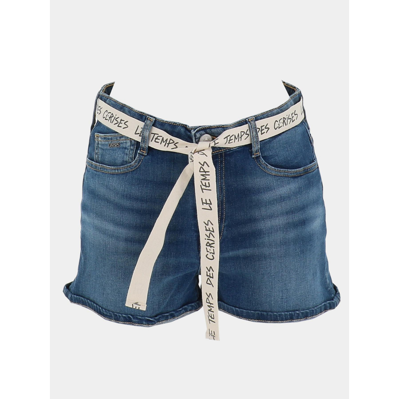 Short en jean tiko bleu fille - Le Temps Des Cerises