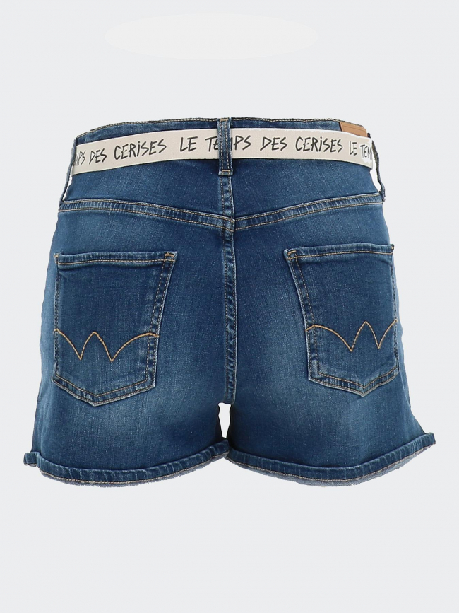 Short en jean tiko bleu fille - Le Temps Des Cerises