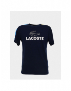 T-shirt logo ultra dry jaune bleu marine homme - Lacoste