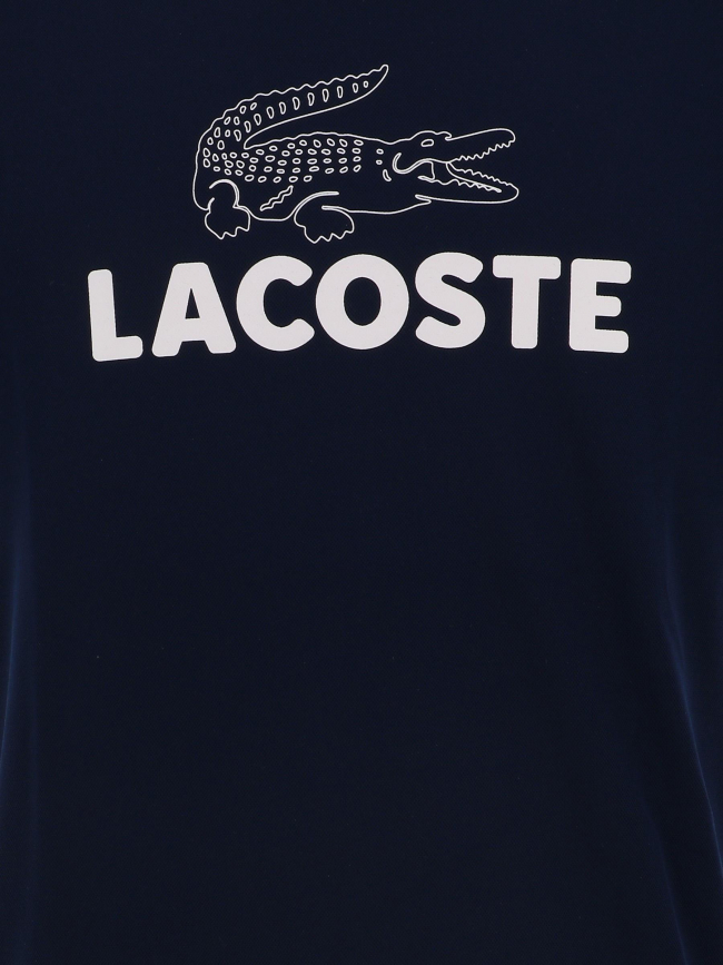 T-shirt logo ultra dry jaune bleu marine homme - Lacoste