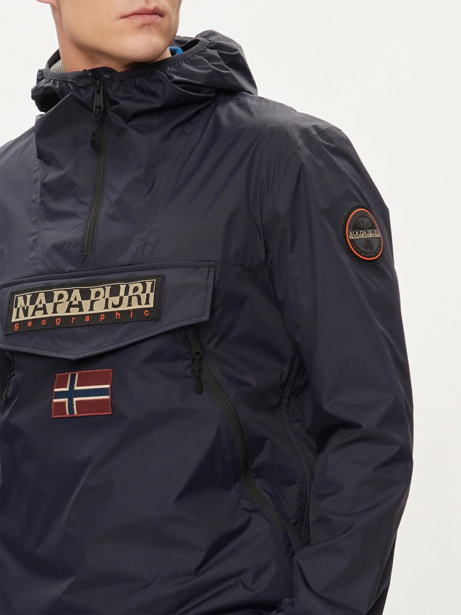 Blouson anorak rainforest bleu marine homme - Napapijri