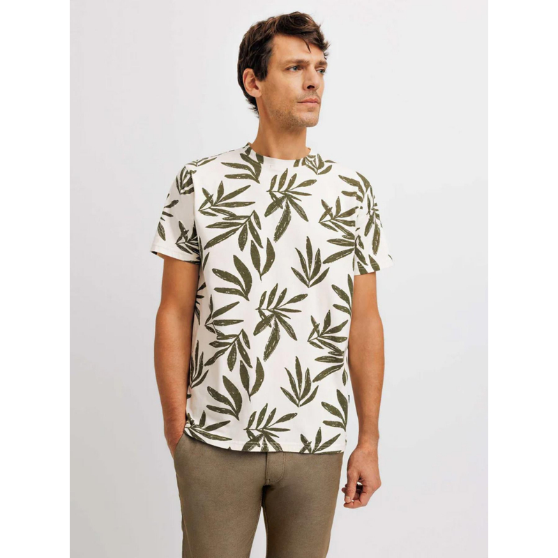 T-shirt à fleurs gafleur écru homme - Izac