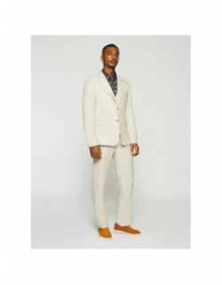 Veste blazer en lin celeste beige homme - Izac