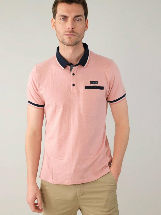 Polo manches courtes drexler po rose homme - Deeluxe