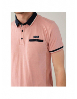 Polo manches courtes drexler po rose homme - Deeluxe