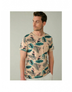 T-shirt nubie imprimé floral rose homme - Deeluxe