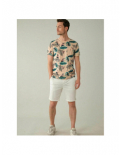 T-shirt nubie imprimé floral rose homme - Deeluxe