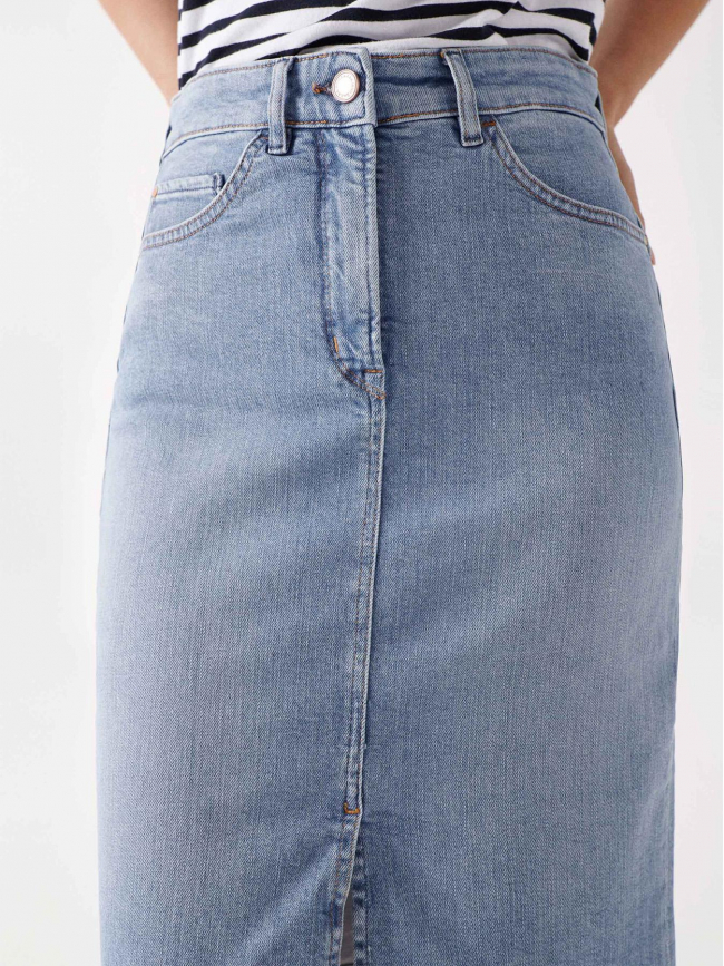 Jupe en jean faith medium bleu claire femme - Salsa