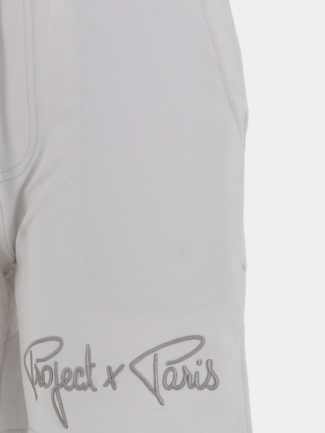 Short jogging signature brodé gris homme - Project X Paris