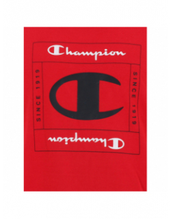 T-shirt crewneck logo noir rouge enfant - Champion