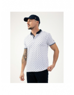 Polo stretch imprimés bulli blanc homme - Sun Valley