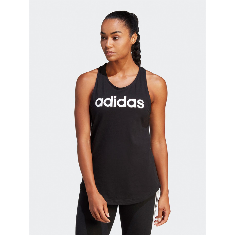 Débardeur de sport logo linear noir femme - Adidas