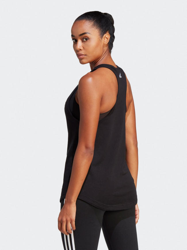 Débardeur de sport logo linear noir femme - Adidas