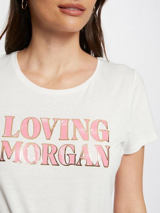 T-shirt loven blanc femme - Morgan