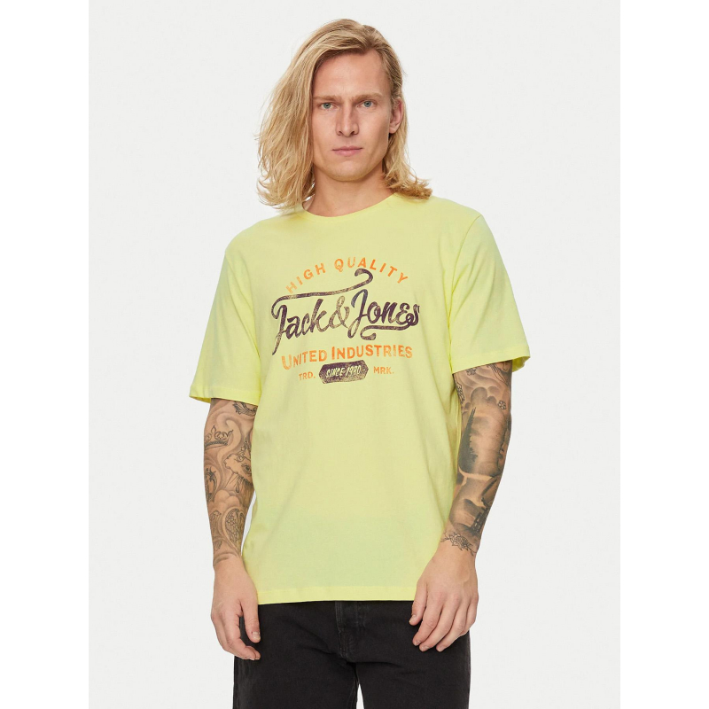 T-shirt blulouie jaune homme - Jack & Jones