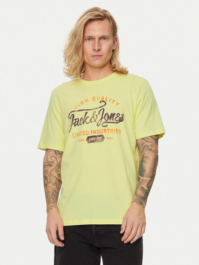 T-shirt blulouie jaune homme - Jack & Jones