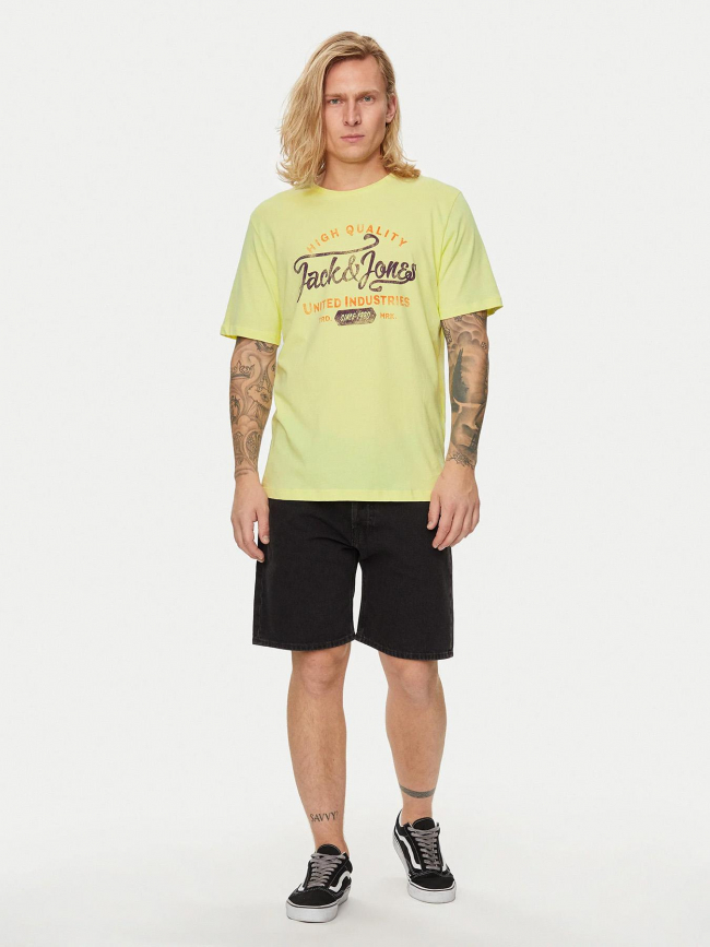 T-shirt blulouie jaune homme - Jack & Jones