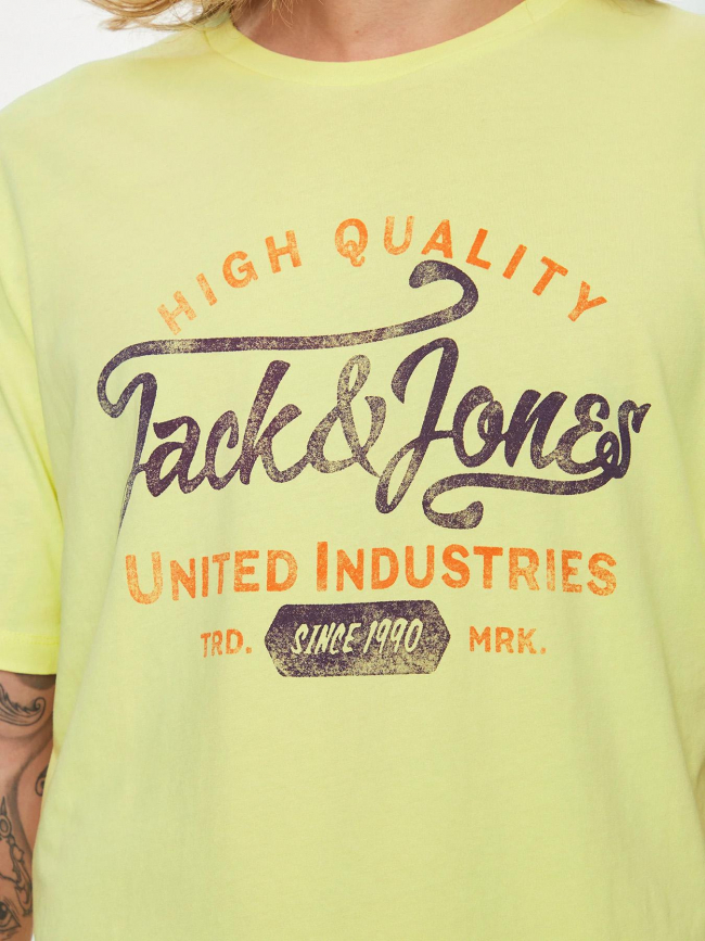 T-shirt blulouie jaune homme - Jack & Jones