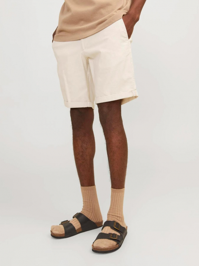 Bermuda fury beige blanc homme - Jack & Jones