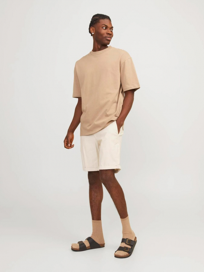 Bermuda fury beige blanc homme - Jack & Jones