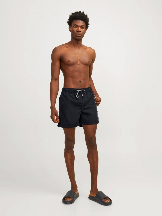 Short de bain fiji double logo noir homme - Jack & Jones