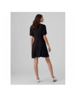 Robe courte boutonnée alba noir femme - Only