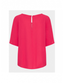 T-shirt col v marrakech rose femme - Ichi