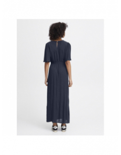 Robe mi-longue marrakech bleu marine femme - Ichi