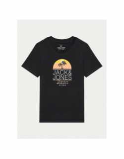 T-shirt jorcasey crew neck noir garçon - Jack & Jones