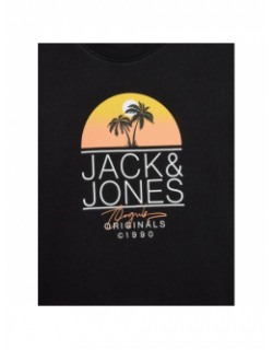 T-shirt jorcasey crew neck noir garçon - Jack & Jones