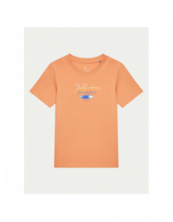 T-shirt jorcasey crew neck orange garçon - Jack & Jones