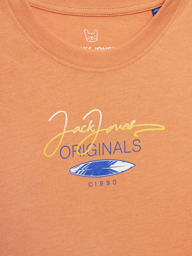 T-shirt jorcasey crew neck orange garçon - Jack & Jones