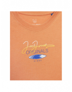 T-shirt jorcasey crew neck orange garçon - Jack & Jones