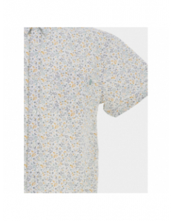 Chemise manches courtes imprimé floral blanc homme - RMS 26