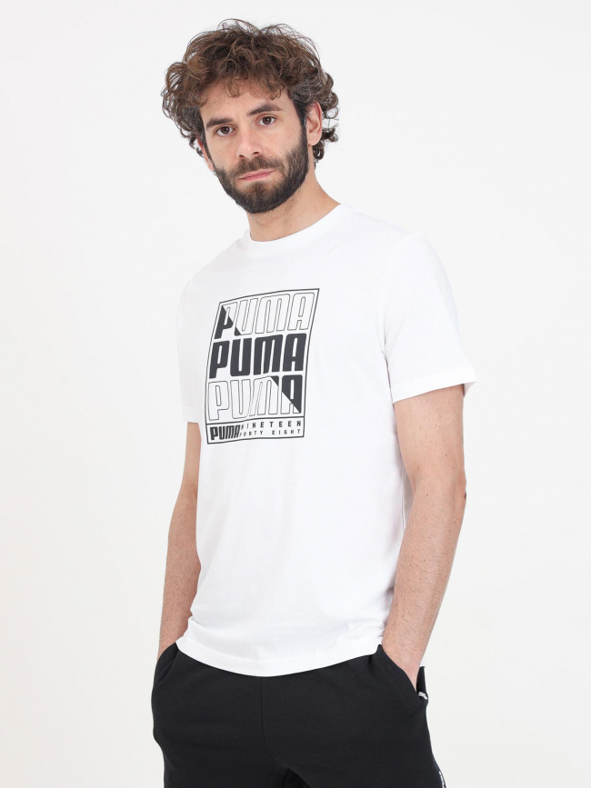 T-shirt manches courtes graf box logo blanc homme - Puma