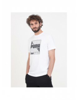 T-shirt manches courtes graf box logo blanc homme - Puma