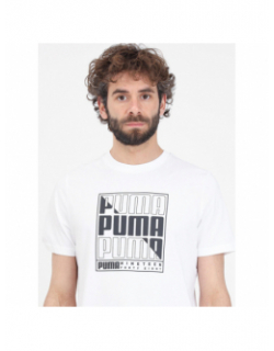 T-shirt manches courtes graf box logo blanc homme - Puma